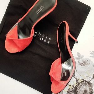 Barneys New York's red  mules
